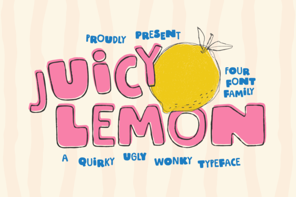 Juicy Lemon: A Typeface Packed with Hand-Drawn Charm