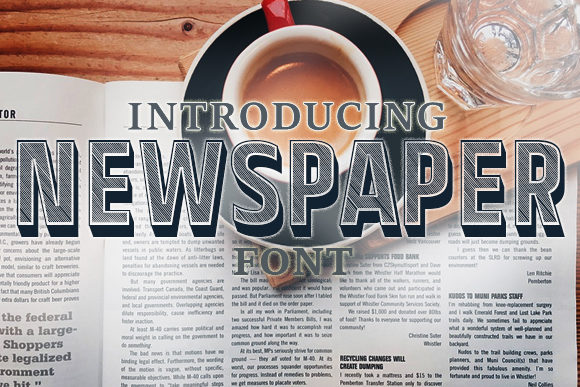 Newspaper: A Display Font with Editorial Character