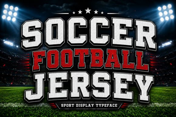 Soccer Football Jersey: A Typeface with Athletic Spirit